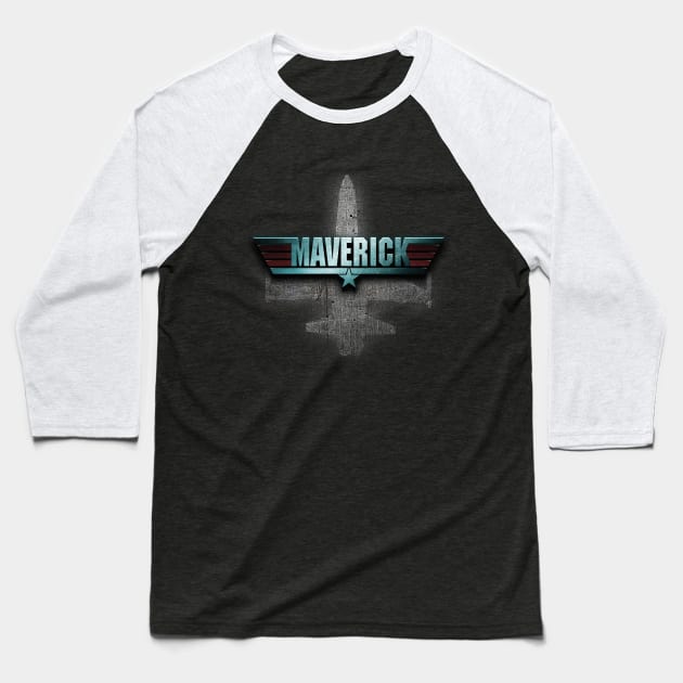 Maverick Jet Baseball T-Shirt by EmrysDesigns